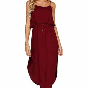 Burgundy dress
